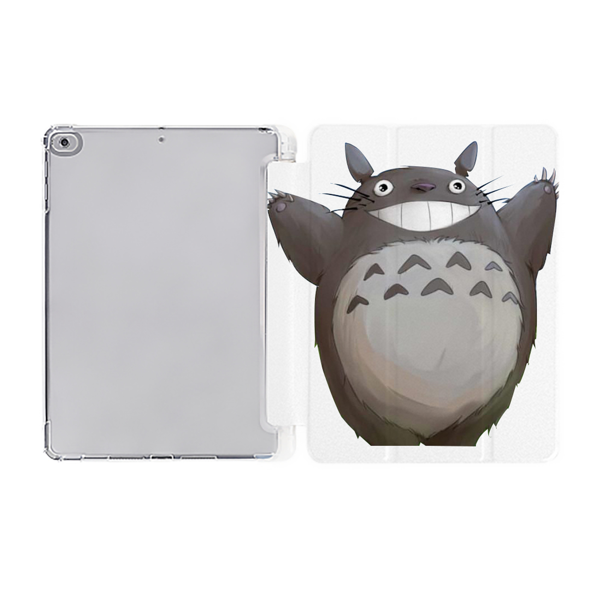 （画像用） となりのトトロ 草壁メイ 草壁サツキ My Neighbor Totoro Satsuki Kusakabe Mei Kusakabe IPad ケース ペン収納付き 三つ折りスタンド PUレザー×シリコン 対応機種9.5/10.5/10.9インチ